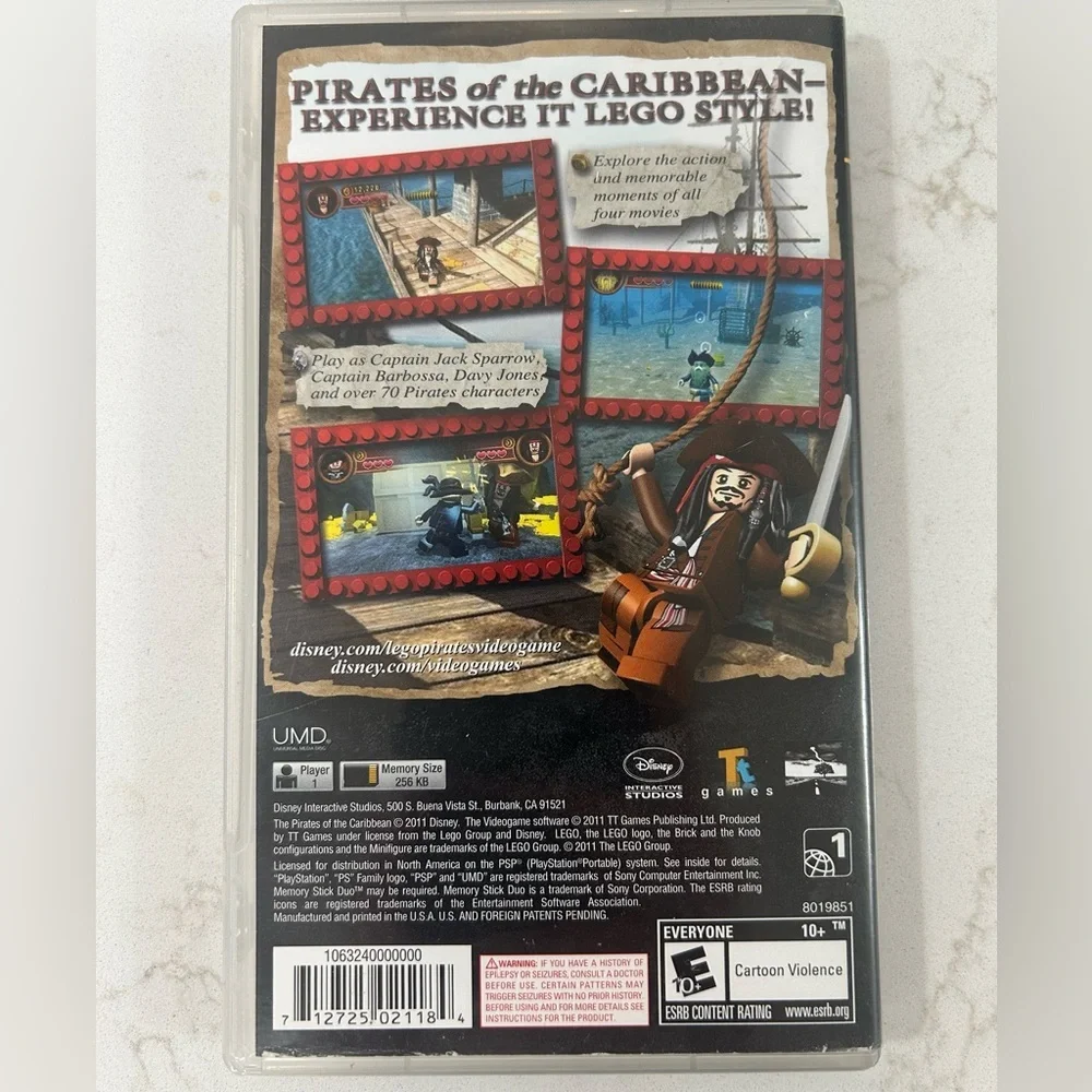 PSP LEGO Disney Pirates of The Caribbean Video Game